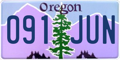 OR license plate 091JUN