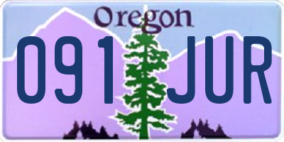 OR license plate 091JUR