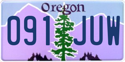 OR license plate 091JUW