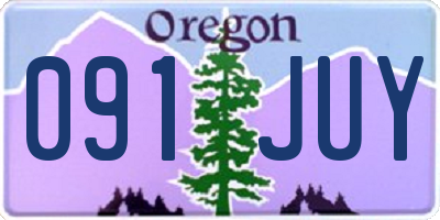OR license plate 091JUY