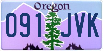 OR license plate 091JVK