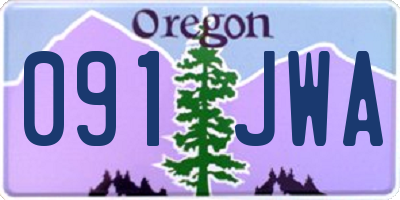 OR license plate 091JWA