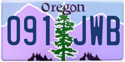 OR license plate 091JWB