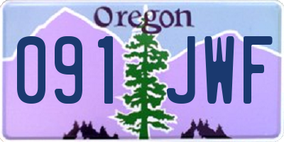OR license plate 091JWF