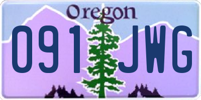 OR license plate 091JWG