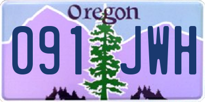 OR license plate 091JWH