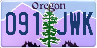 OR license plate 091JWK