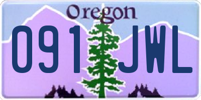 OR license plate 091JWL
