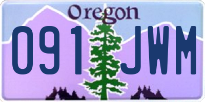 OR license plate 091JWM