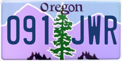 OR license plate 091JWR