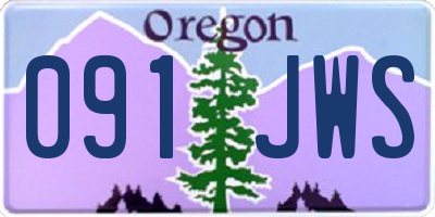 OR license plate 091JWS