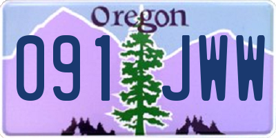 OR license plate 091JWW