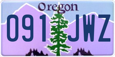 OR license plate 091JWZ