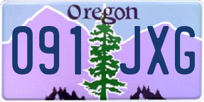 OR license plate 091JXG