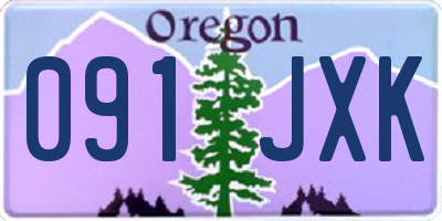 OR license plate 091JXK