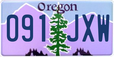 OR license plate 091JXW