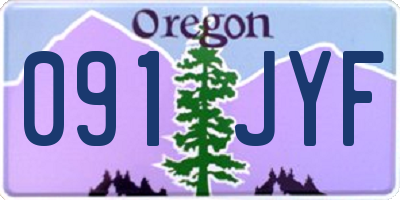 OR license plate 091JYF