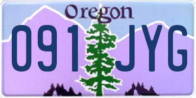 OR license plate 091JYG