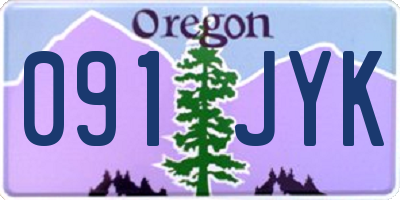 OR license plate 091JYK