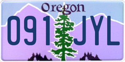 OR license plate 091JYL