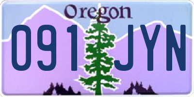 OR license plate 091JYN