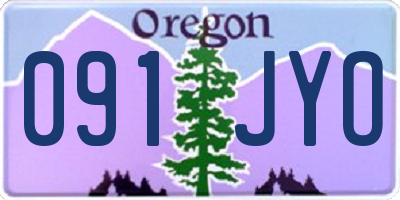 OR license plate 091JYO
