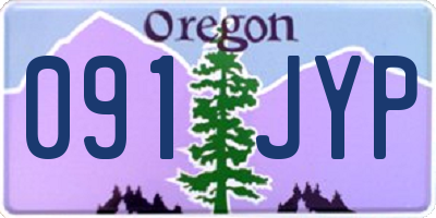 OR license plate 091JYP