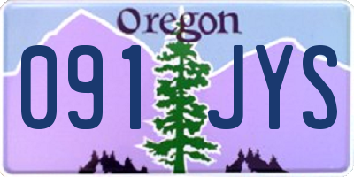 OR license plate 091JYS