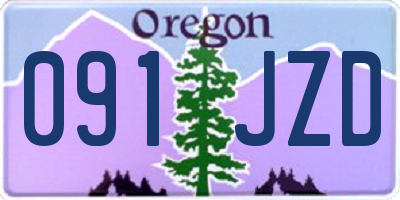 OR license plate 091JZD