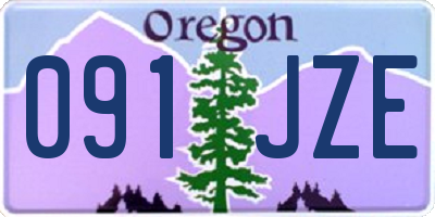 OR license plate 091JZE