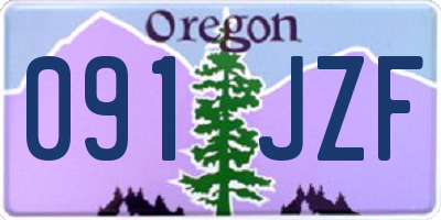 OR license plate 091JZF