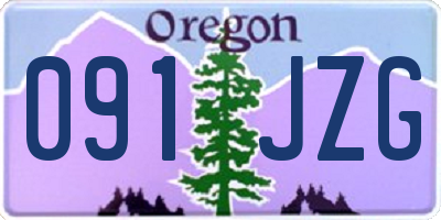 OR license plate 091JZG