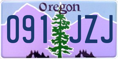 OR license plate 091JZJ