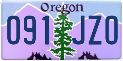 OR license plate 091JZO