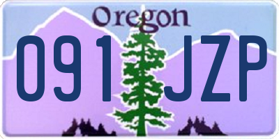 OR license plate 091JZP