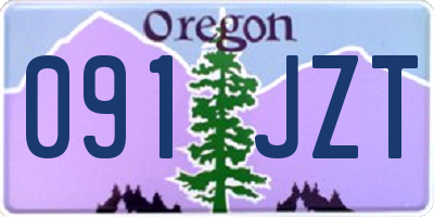 OR license plate 091JZT