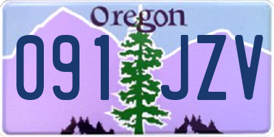 OR license plate 091JZV
