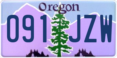 OR license plate 091JZW
