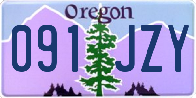 OR license plate 091JZY