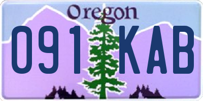 OR license plate 091KAB