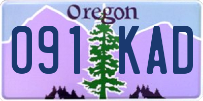 OR license plate 091KAD