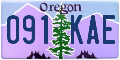 OR license plate 091KAE