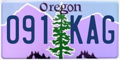 OR license plate 091KAG