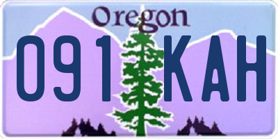 OR license plate 091KAH