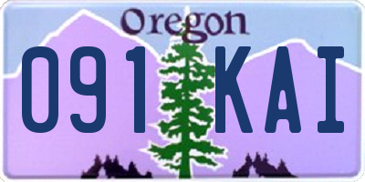 OR license plate 091KAI
