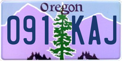 OR license plate 091KAJ