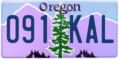 OR license plate 091KAL