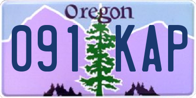 OR license plate 091KAP