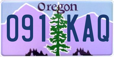 OR license plate 091KAQ