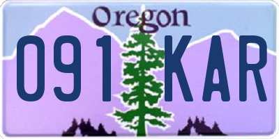 OR license plate 091KAR